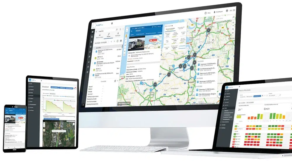 Het FLEET.connect-platform op computer, laptop, tablet en smartphone